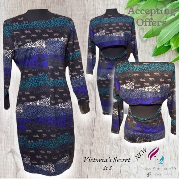 Victoria’s Secret NEW - Sz S- sexy back & stretch bodycon dress - smooth & comfy - Picture 1 of 5